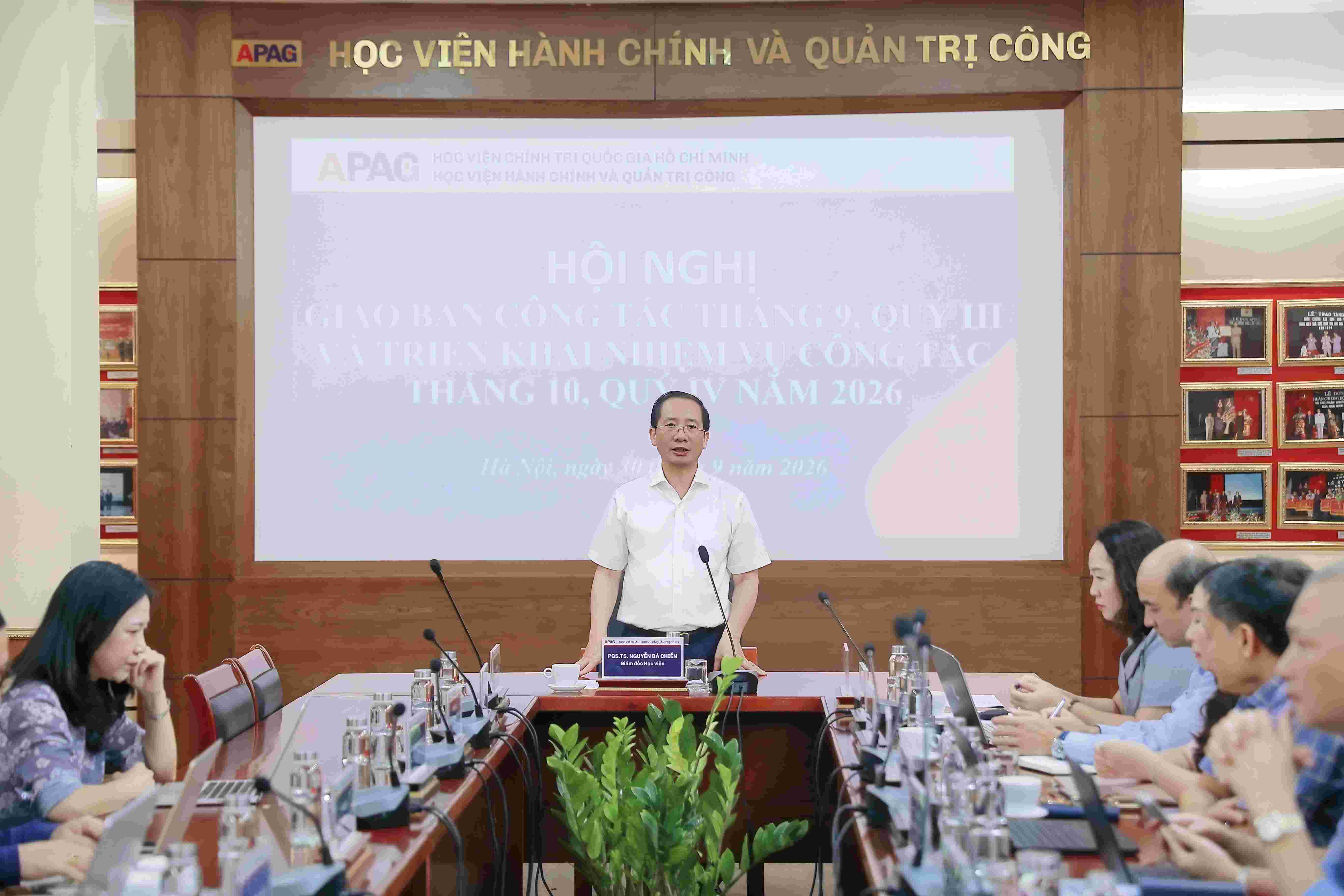 Học viện Hành chính và Quản trị công tổ chức Hội nghị giao ban công tác Quý III năm 2026