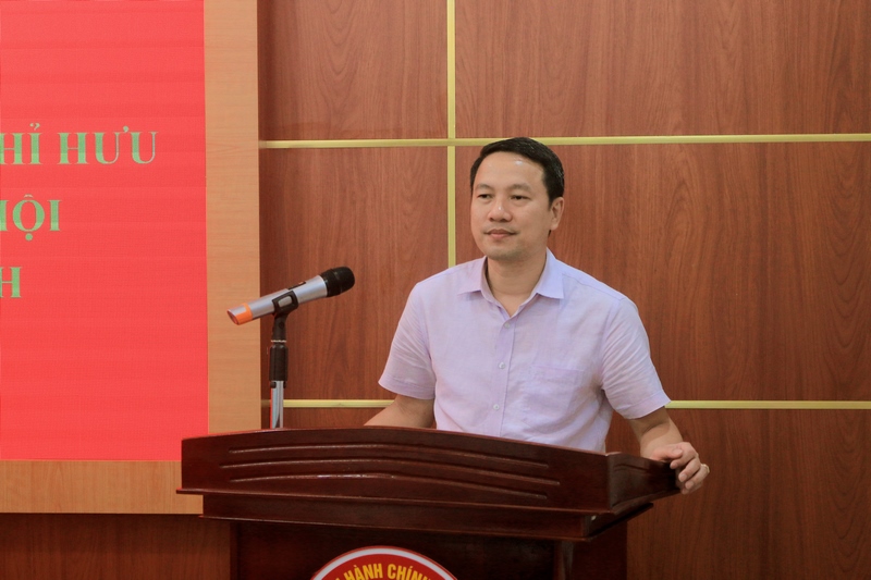 TS. Thiều Huy Thuật, Q. Giám đốc Phân hiệu Học viện Hành chính Quốc gia tại tỉnh Đắk Lắk phát biểu tại buổi Lễ