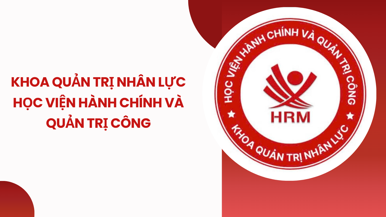 GIỚI THIỆU VỀ KHOA QUẢN TRỊ NHÂN LỰC