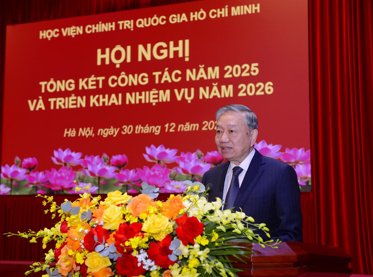 (Ảnh) Học viện Chính trị quốc gia Hồ Chí Minh tổng kết công tác năm 2025 và triển khai nhiệm vụ năm 2026