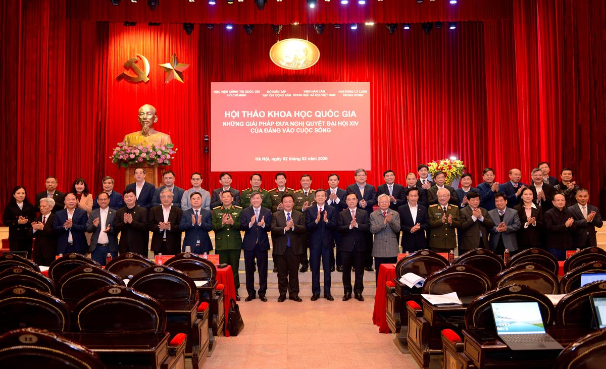 Hội thảo khoa học quốc gia “Những giải pháp đưa Nghị quyết Đại hội XIV của Đảng vào cuộc sống”
