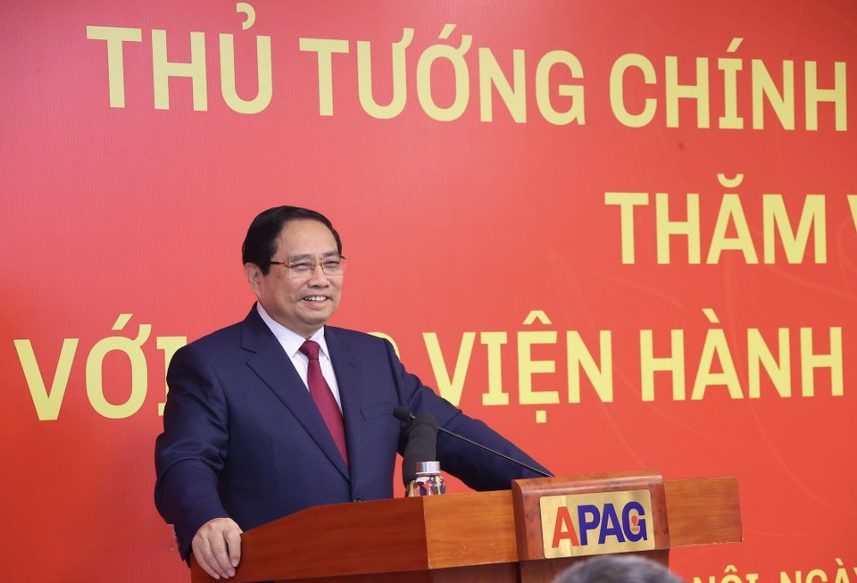 Thủ tướng Chính phủ Phạm Minh Chính: Xây dựng Học viện Hành chính và Quản trị công trở thành cơ sở giáo dục đại học trọng điểm quốc gia về đào tạo, bồi dưỡng hành chính, quản lý nhà nước, quản trị công