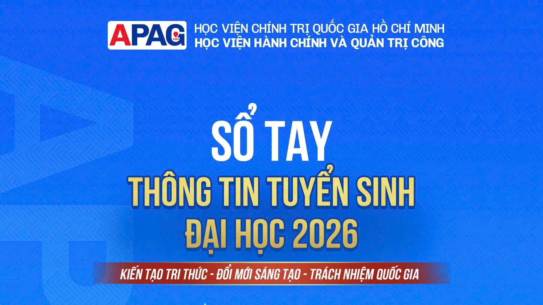 Sổ tay Thông tin tuyển sinh đại học 2026