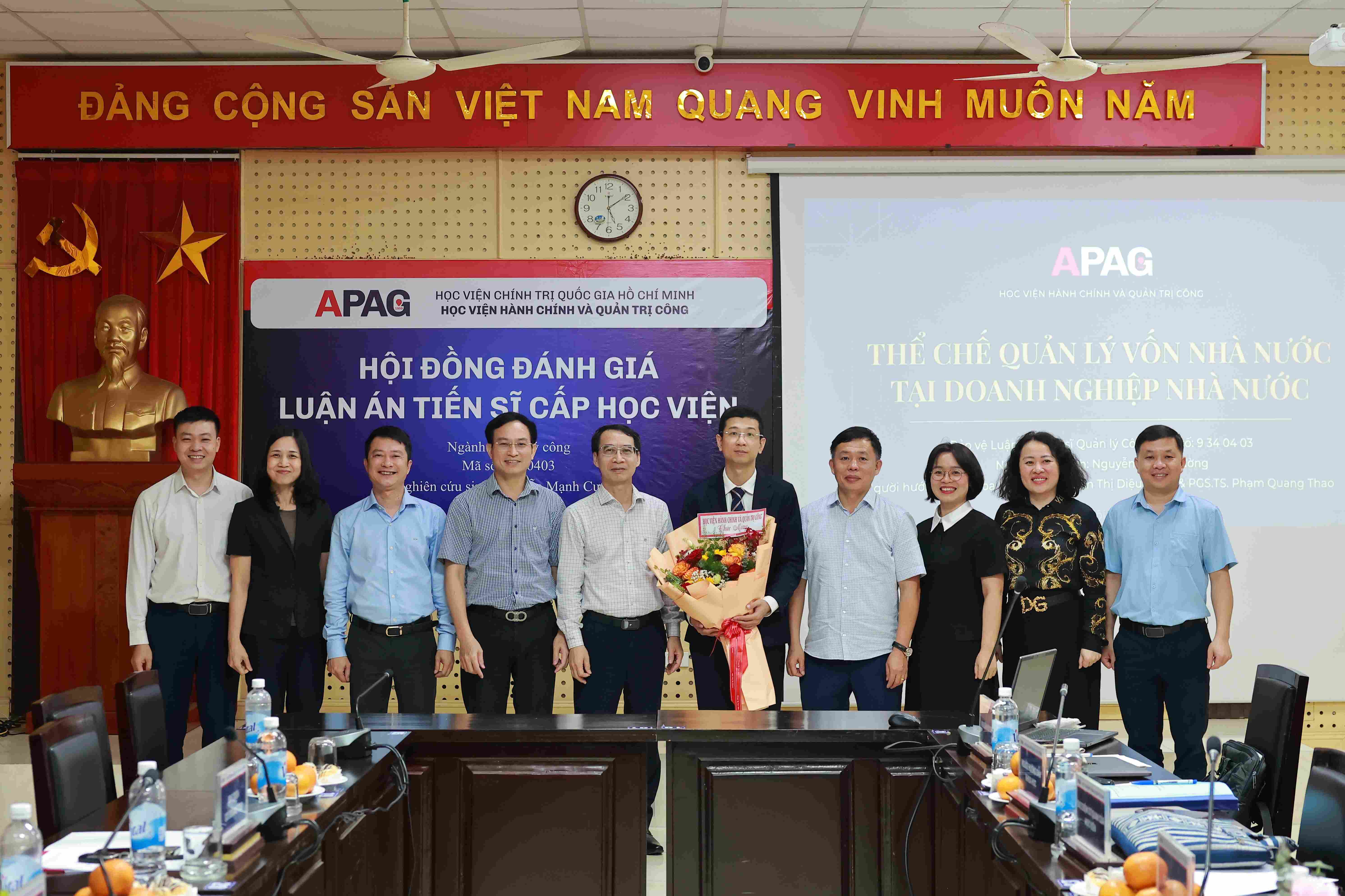 Bảo vệ Luận án Tiến sĩ cấp Học viện: “Thể chế quản lý vốn nhà nước tại doanh nghiệp nhà nước”