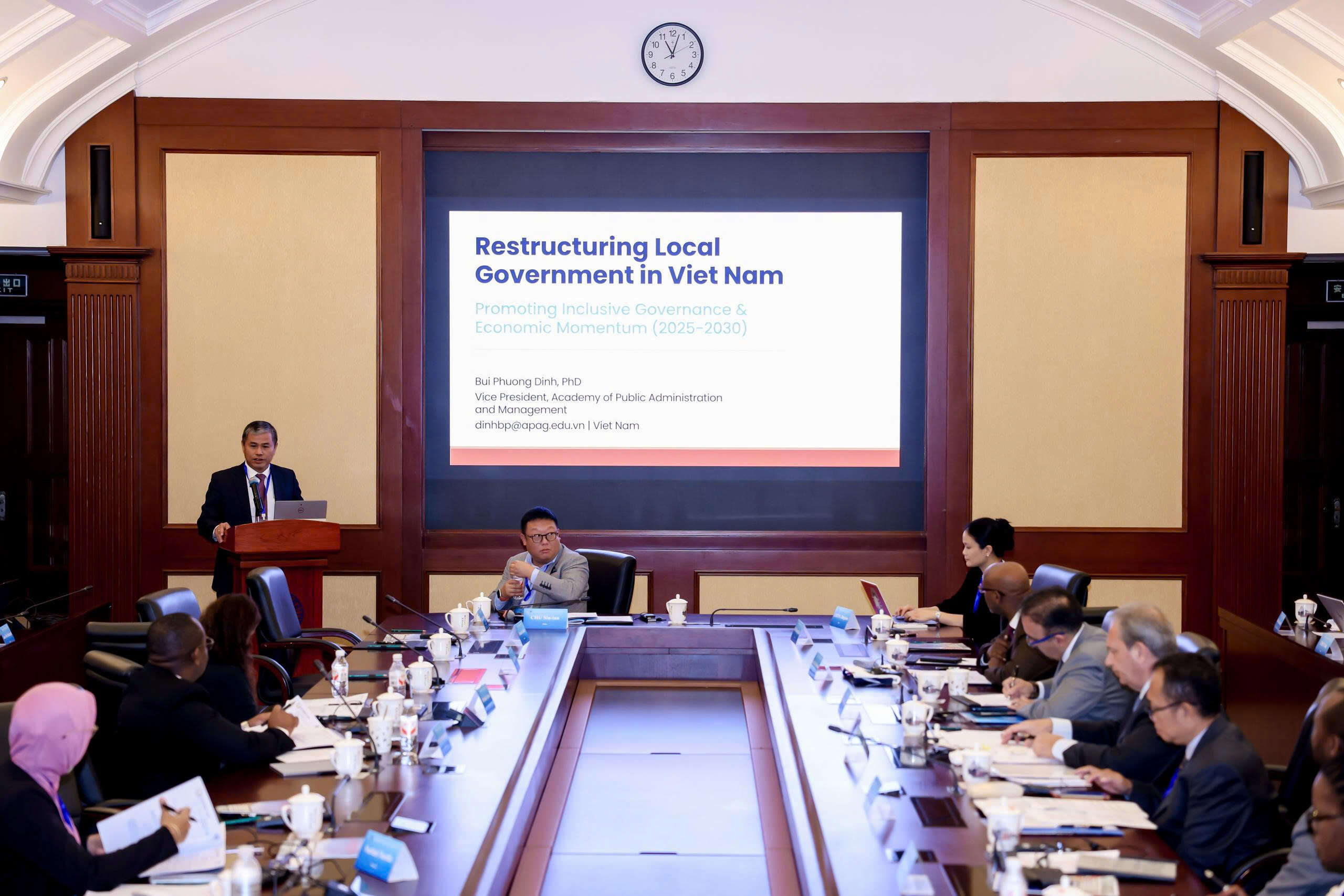 Học viện Hành chính và Quản trị công tham gia Hội thảo quốc tế về Quản trị nhà nước tại Đại học Phúc Đán, Trung Quốc