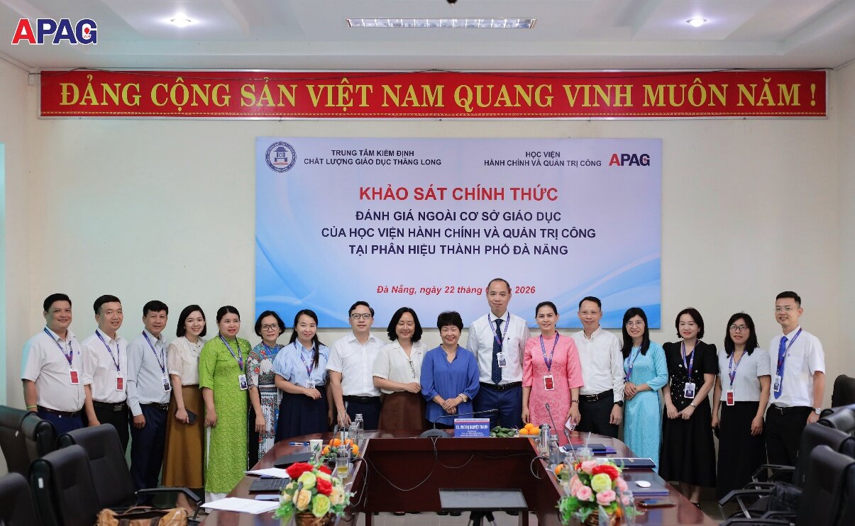 Đoàn đánh giá ngoài cơ sở giáo dục tiến hành khảo sát chính thức và làm việc tại 3 phân hiệu của Học viện Hành chính và Quản trị công